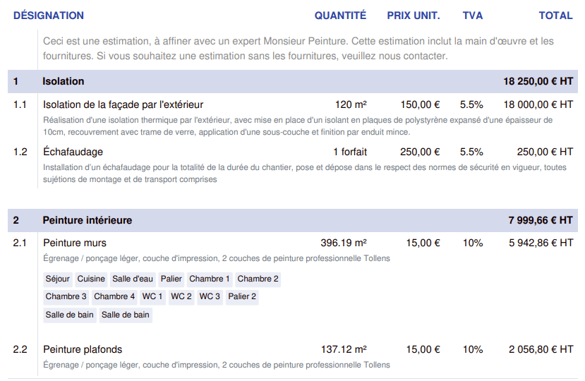 obtenez rapidement un devis travaux en ligne pour vos projets de rénovation ou construction. estimation gratuite, simple et sans engagement en quelques clics.