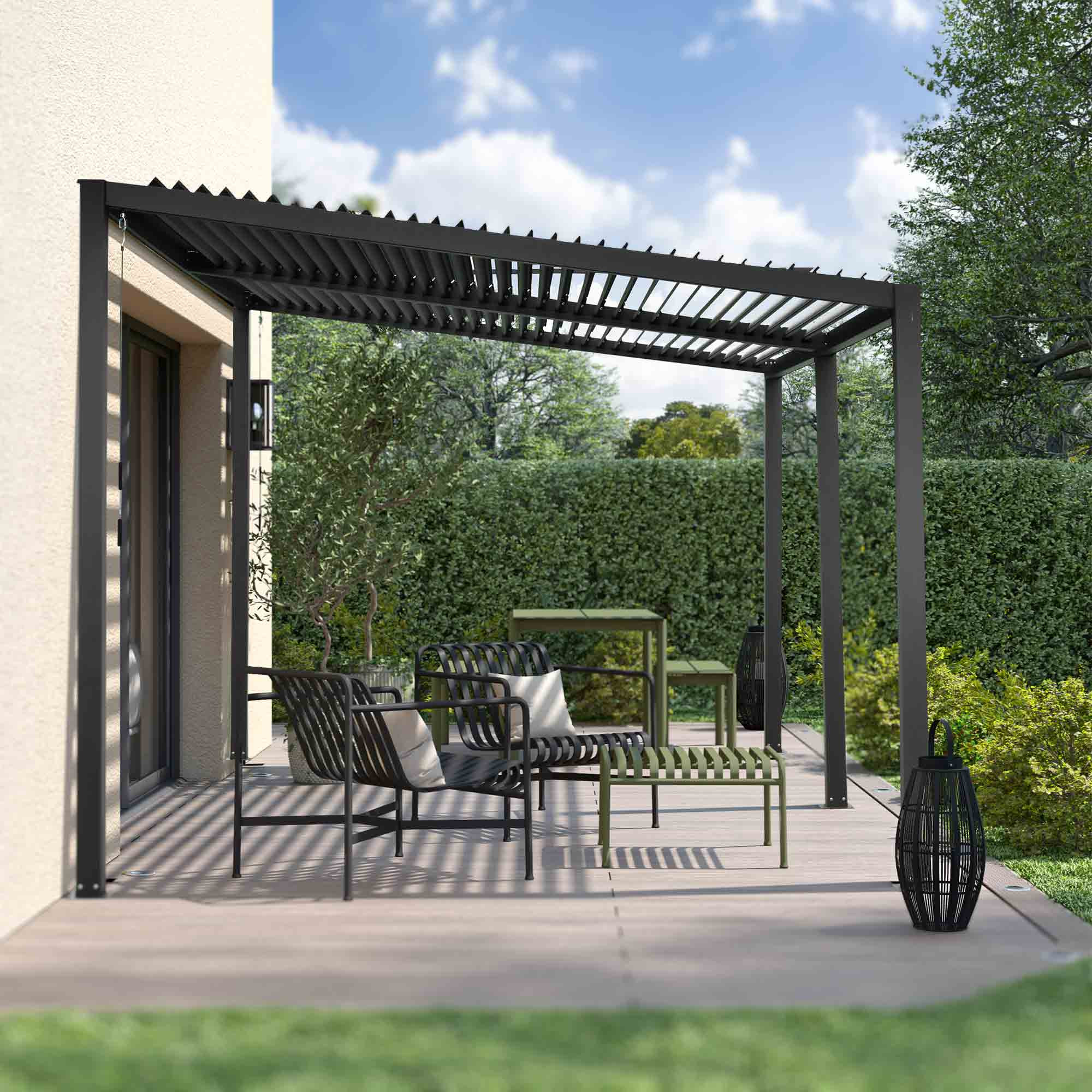 d&eacute;couvrez la pergola bioclimatique, une solution moderne et &eacute;l&eacute;gante pour profiter de votre ext&eacute;rieur toute l'ann&eacute;e. alliez confort, protection solaire et ventilation naturelle pour sublimer votre terrasse ou jardin.